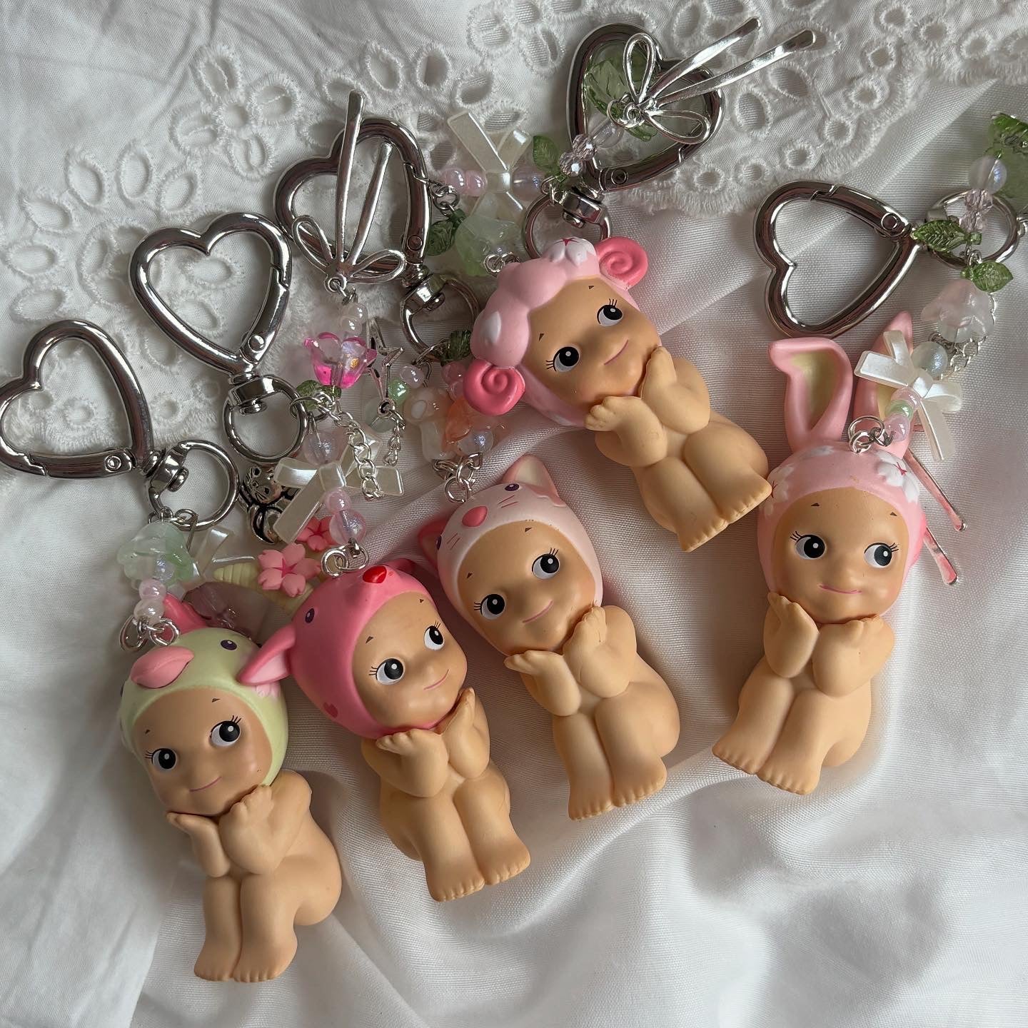 sonny angel cherry blossom keychains