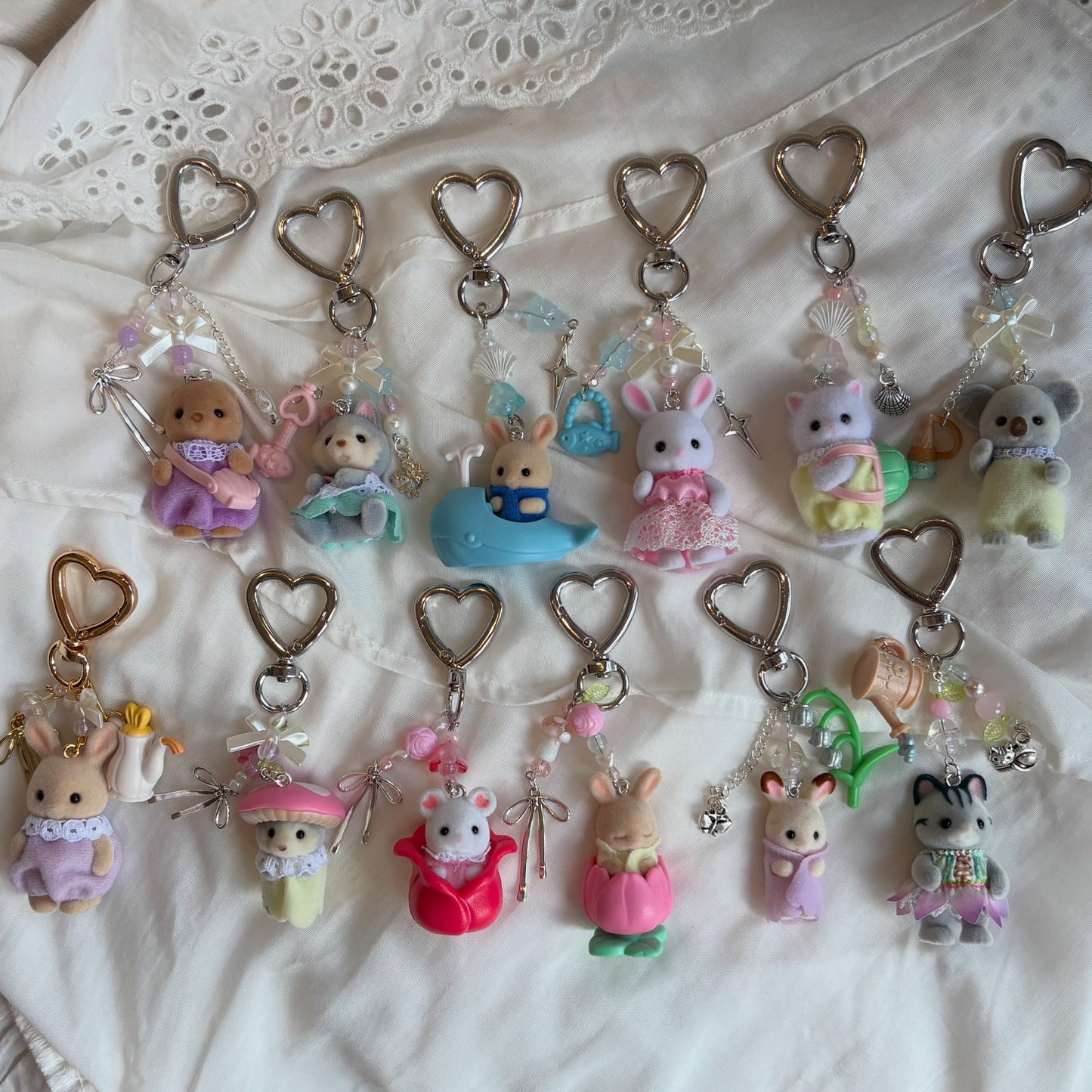 Woodland baby bag charms