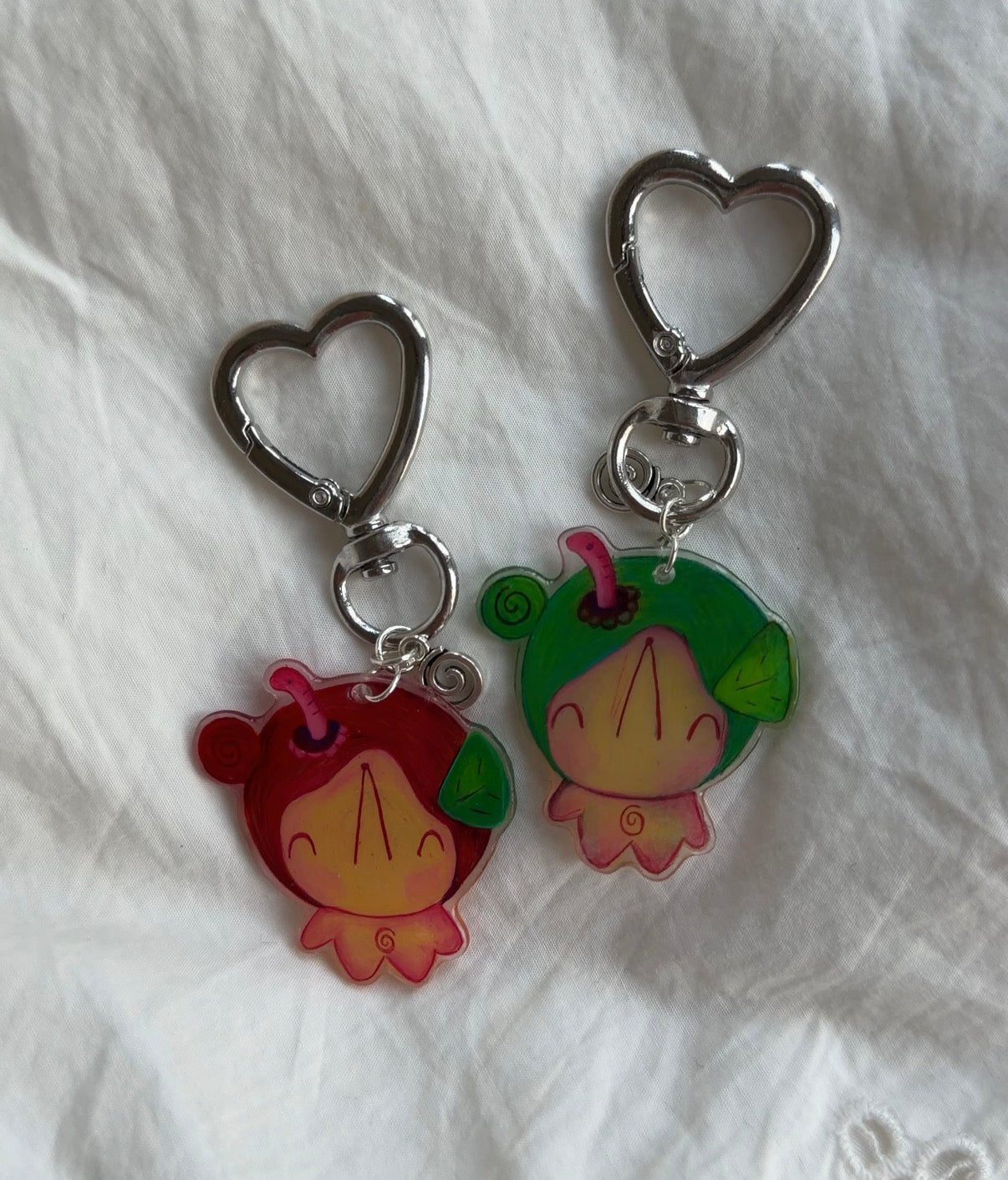 Acrylic fruit bear keychain