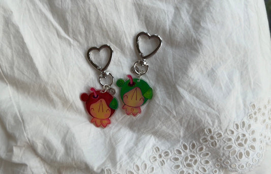 Acrylic fruit bear keychain