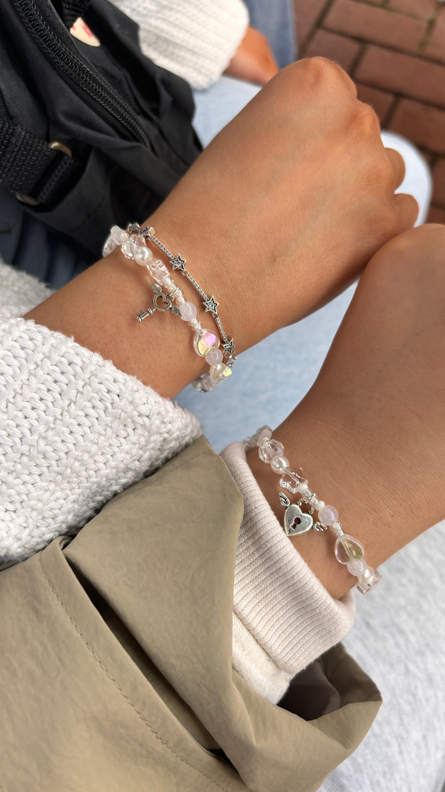 Lock and Key bracelet set
